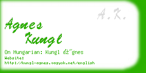 agnes kungl business card